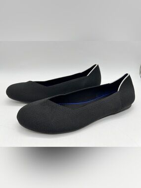 Rothy's The Daily Black Knit Washable Ballet Flats Women's Size 9.5